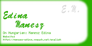 edina manesz business card